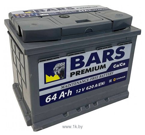 Фотографии BARS Premium 64 L+ (64Ah)