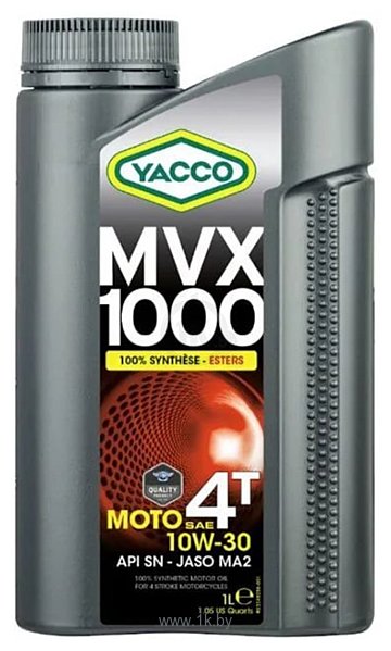 Фотографии Yacco MVX 1000 4T 10W30 1л