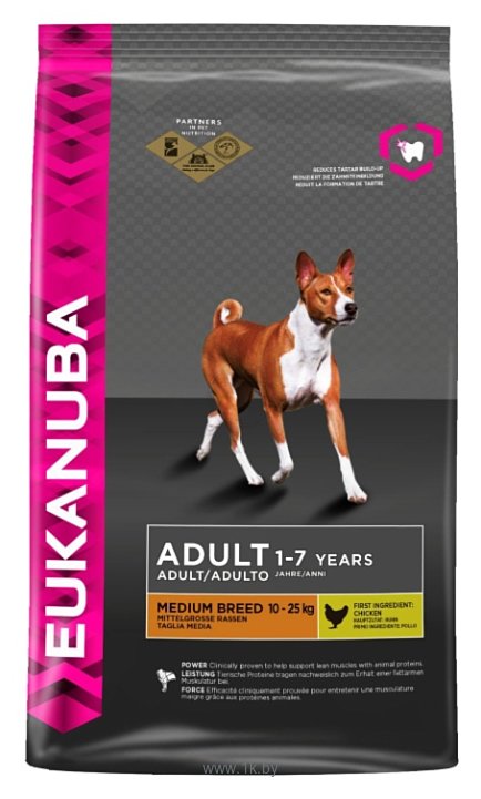 Фотографии Eukanuba Adult Dry Dog Food For Medium Breed Chicken (19 кг)