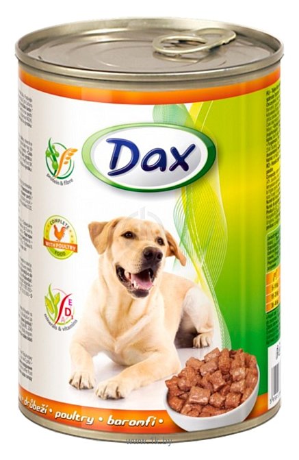 Фотографии DAX (0.415 кг) 6 шт. Птица для собак консервы