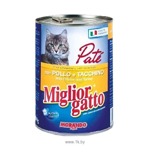 Фотографии Miglior (0.4 кг) 1 шт. Gatto Classic Line Pate Chicken and Turkey