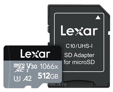 Фотографии Lexar microSDXC LMS1066512G-BNANG 512GB (с адаптером)