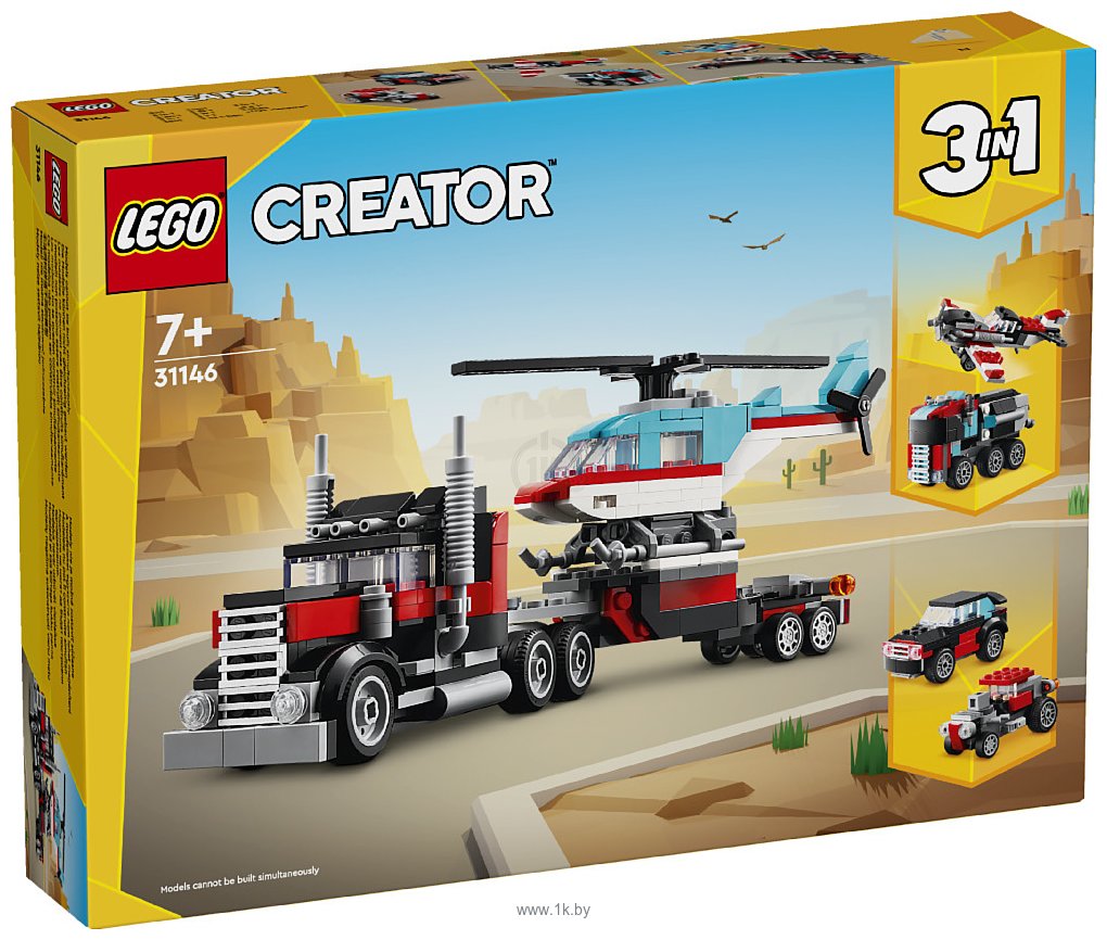 Фотографии LEGO Creator 31146 Грузовик-платформа с вертолетом 3в1