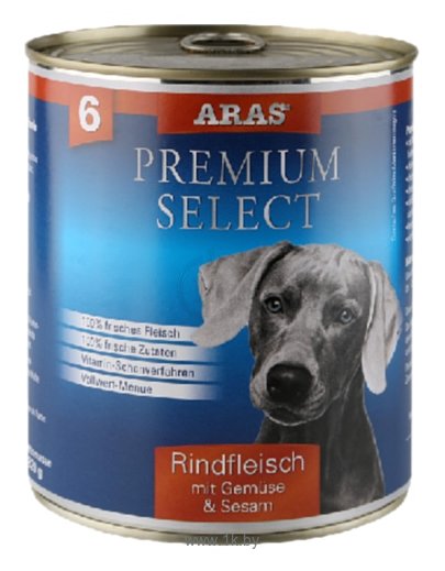 Фотографии ARAS (0.82 кг) 1 шт. Premium Select для собак - Говядина с овощами и кунжутом