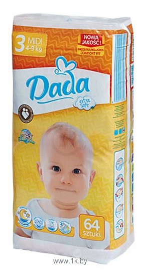 Фотографии Dada Extra soft 3 Midi 4-9 кг (64 шт.)