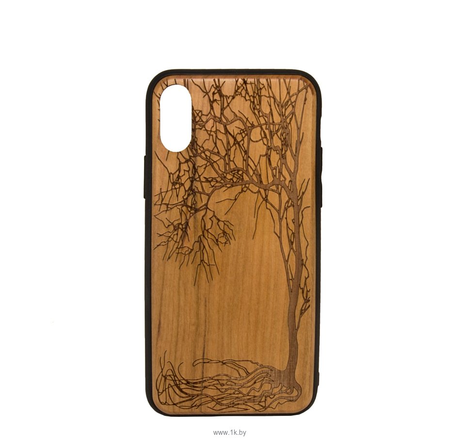 Фотографии Case Wood для Apple iPhone X (черешня, зима)