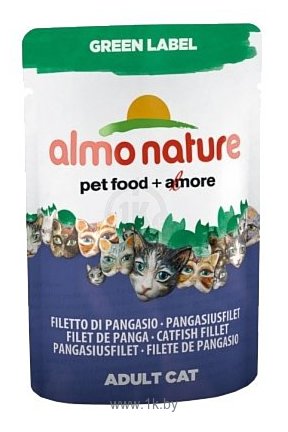 Фотографии Almo Nature Green Label Adult Cat Catfish Fillet (0.055 кг) 1 шт.