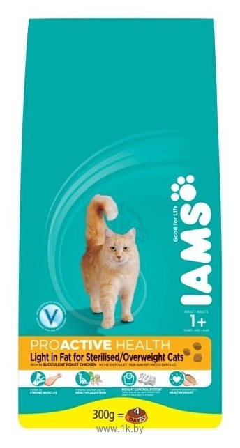 Фотографии Iams ProActive Health Adult Light in Fat for Sterilised or Overweight Cats (0.3 кг)