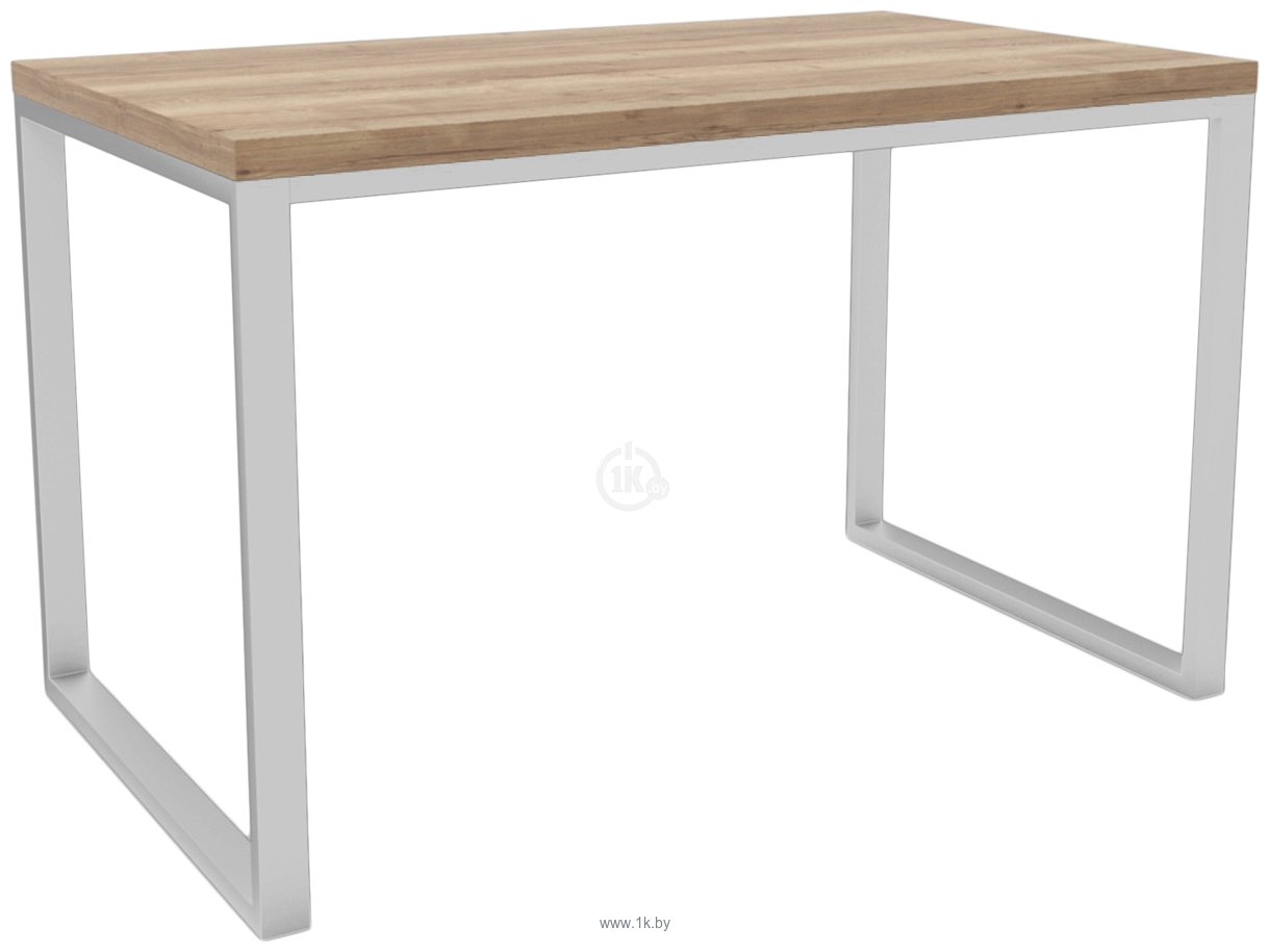 Фотографии Hype Mebel Чикаго раздвижной 125x75 (белый/дуб галифакс натуральный)