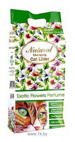 Фотографии Indian Cat Litter Natural Exotic Flowers 5кг