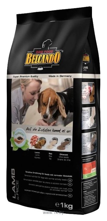 Фотографии Belcando Adult Lamb & Rice для привередливых собак с нормальным уровнем активности (1 кг)