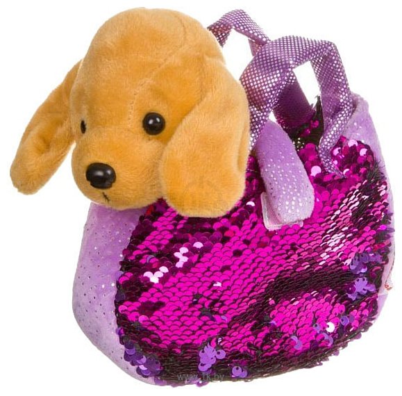 Фотографии Bondibon Милота Собачка Лабрадор в фиолетовой сумке ВВ3967