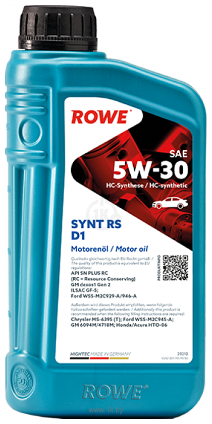 Фотографии ROWE Hightec Synt RS D1 5W-30 1л