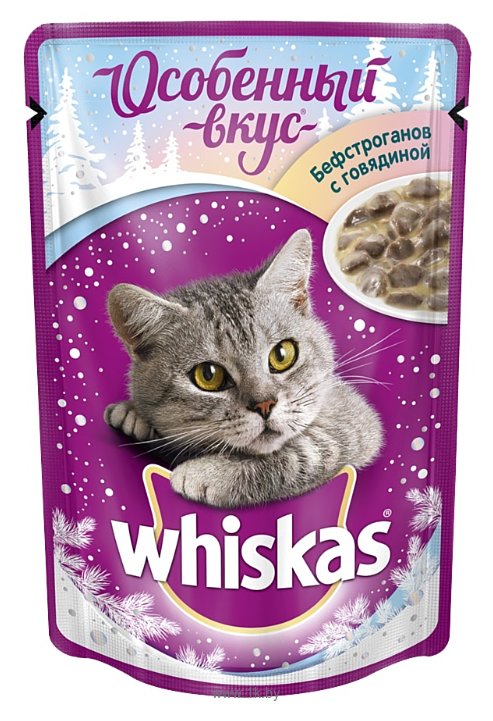 Фотографии Whiskas (0.085 кг) 1 шт. Особенный вкус бефстроганов с говядиной для взрослых кошек