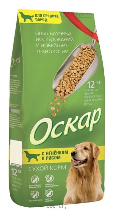Фотографии Оскар Сухой корм для собак средних пород Ягненок с рисом