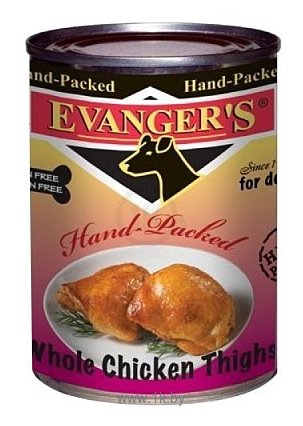 Фотографии Evanger's Hand-Packed Whole Chicken Thighs консервы для собак (0.34 кг) 12 шт.