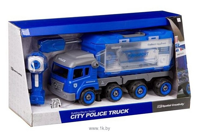 Фотографии Shenzhen Jingyitian Trade DIY Spatial Creativity LM8027-YZ-1 City Police Truck