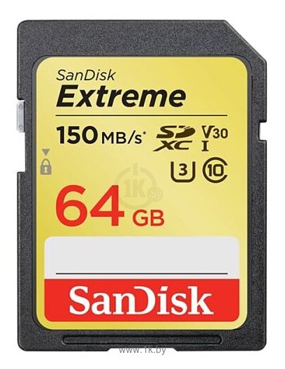 Фотографии SanDisk Extreme SDXC Class 10 UHS Class 3 V30 150MB/s 64GB