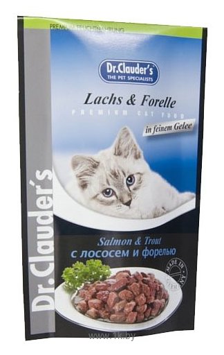Фотографии Dr. Clauder's Premium Cat Food пауч лосось и форель (0.1 кг) 1 шт.