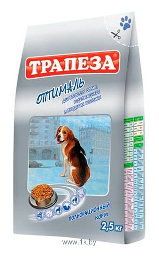 Фотографии Трапеза (2.5 кг) 1 шт. Оптималь для взрослых собак, склонных к полноте