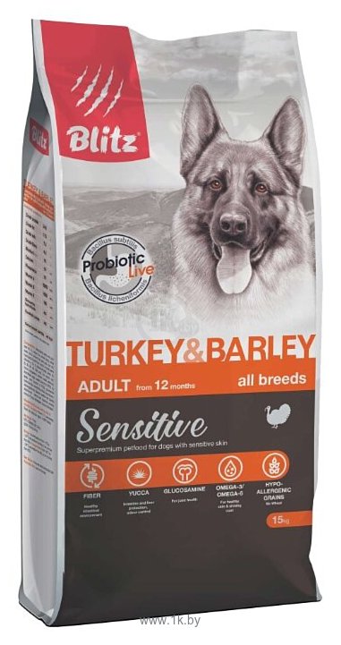 Фотографии Blitz Adult Dog Turkey & Barley All Breeds dry (15 кг)