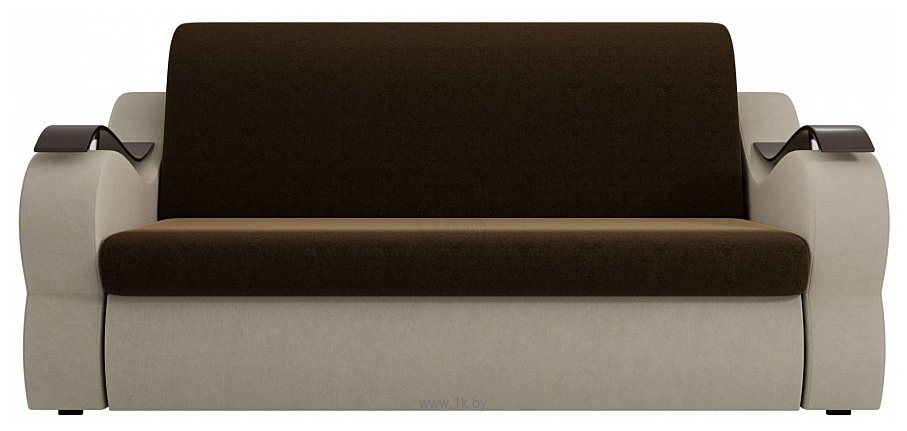 Фотографии Лига диванов Меркурий 100346 100 см (микровельвет, коричневый/бежевый)