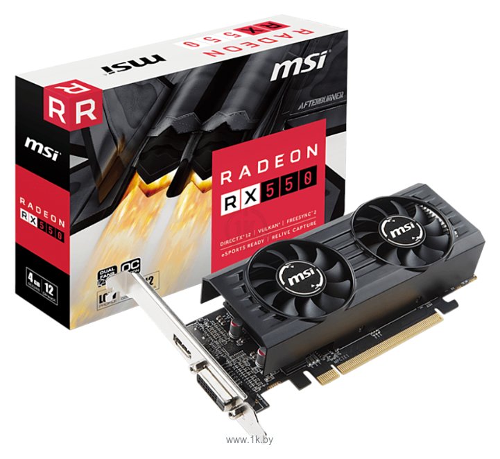 Фотографии MSI Radeon RX 550 1203Mhz PCI-E 3.0 4096Mb 6000Mhz 128 bit DVI HDMI HDCP LP OC