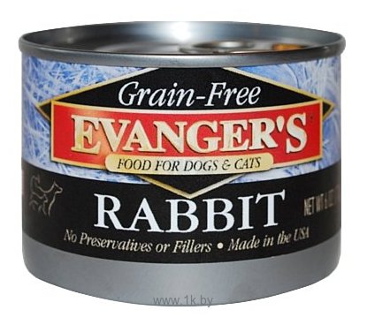 Фотографии Evanger's Grain Free Rabbit for Dogs & Cats консервы для кошек и собак (0.17 кг) 1 шт.