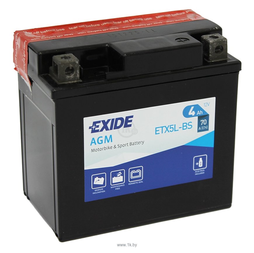 Фотографии Exide ETX5L-BS (4Ah)