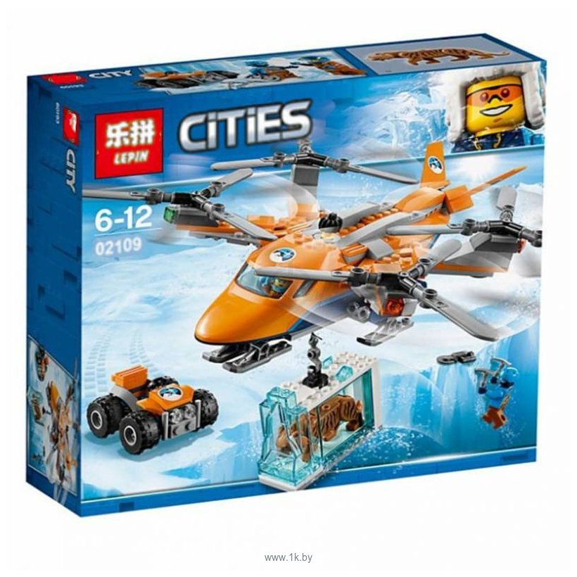 Фотографии Lepin Cities 02109 Арктическая экспедиция: Арктический вертолёт аналог Lego 60193