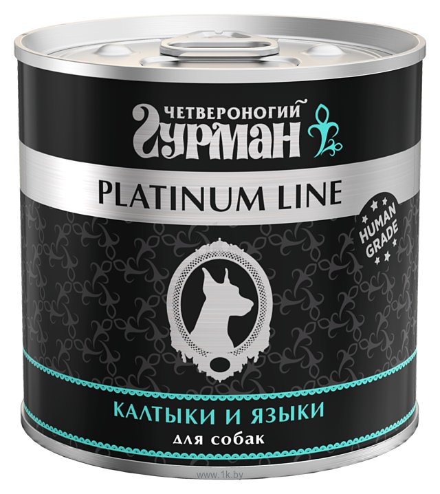Фотографии Четвероногий Гурман (0.24 кг) 1 шт. Platinum line Калтыки и языки в желе для собак