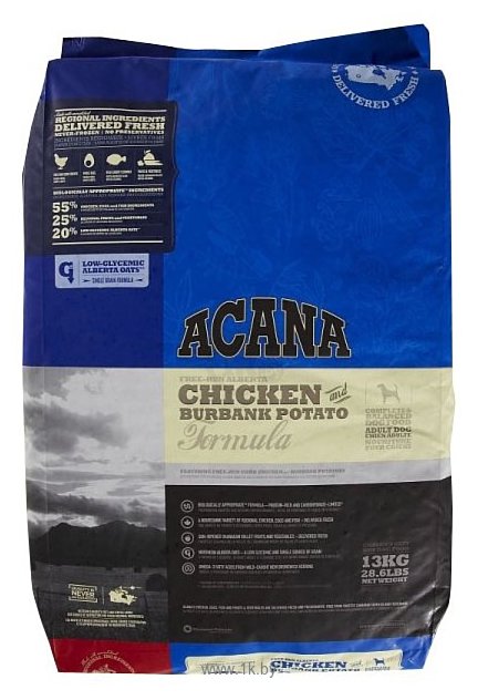 Фотографии Acana Chicken & Burbank Potato (13 кг)