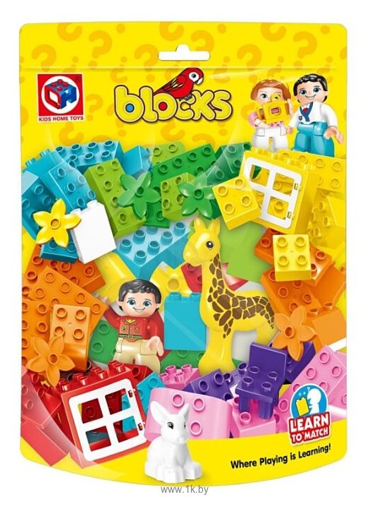 Фотографии Kids home toys Blocks JY195047 Зоопарк: Жираф