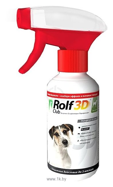 Фотографии RolfСlub 3D Спрей от клещей и блох для собак, 200 мл