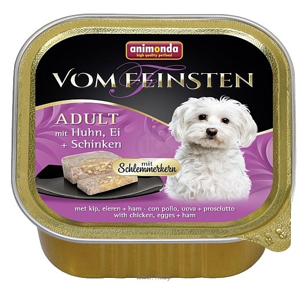 Фотографии Animonda Vom Feinsten Adult Меню для привередливых собак с курицей, яйцом и ветчиной (0.15 кг) 1 шт.