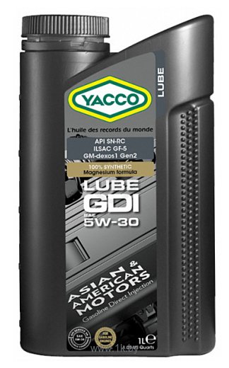 Фотографии Yacco LUBE GDI 5W-30 1л