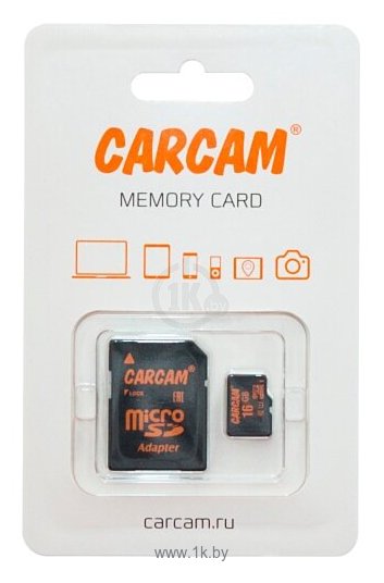 Фотографии CARCAM microSDHC Class 10 UHS-I U1 16GB + SD adapter