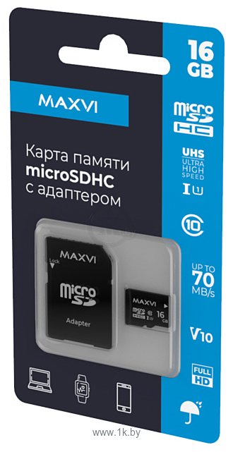 Фотографии Maxvi microSDHC 16GB Class 10 UHS-I (1) MSD16GBC10V10