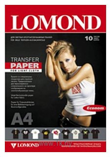 Фотографии Lomond термотрансферная А4 140 г/кв.м. 10 листов (0808441)