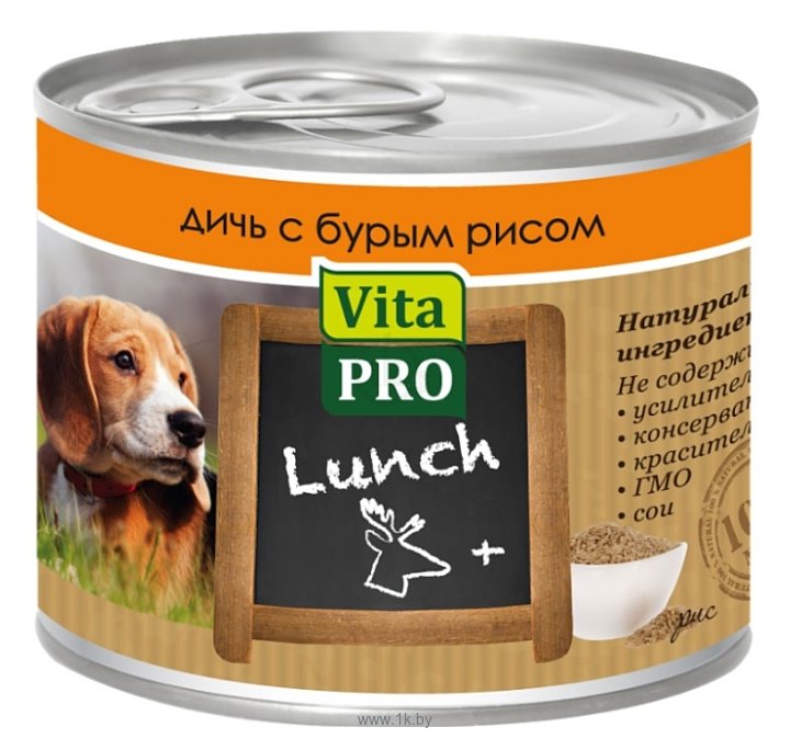 Фотографии Vita PRO (0.2 кг) 6 шт. Мясные рецепты Lunch для собак, дичь с бурым рисом