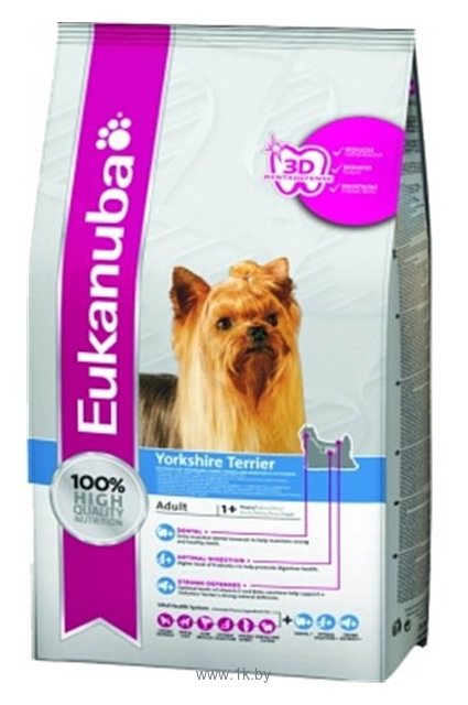 Фотографии Eukanuba Breed Specific Dry Dog Food For Yorkshire Terrier Chicken (2.5 кг)