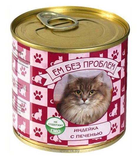 Фотографии Ем Без Проблем Консервы для кошек Индейка с печенью (0.25 кг) 15 шт.