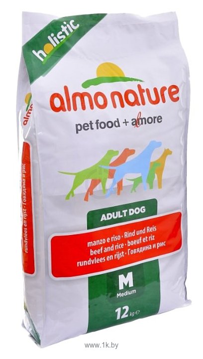 Фотографии Almo Nature (12 кг) Holistic Adult Dog Medium Beef and Rice