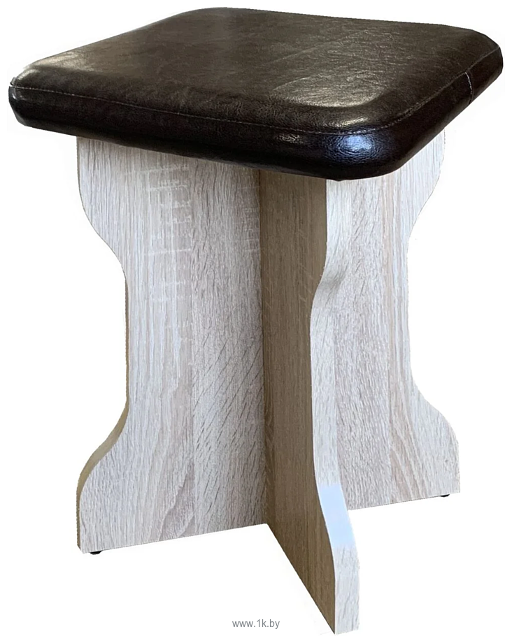 Фотографии Анмикс ЛДСП (дуб сонома/кожзам коричневый)