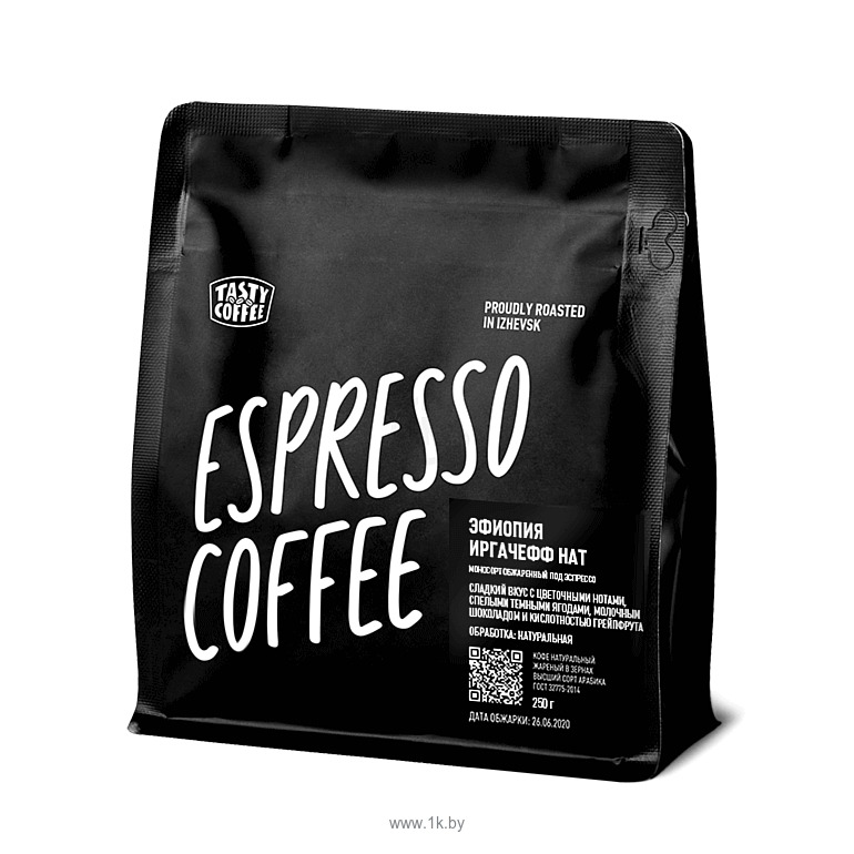 Фотографии Tasty coffee Эфиопия Иргачефф Нат молотый 250 г