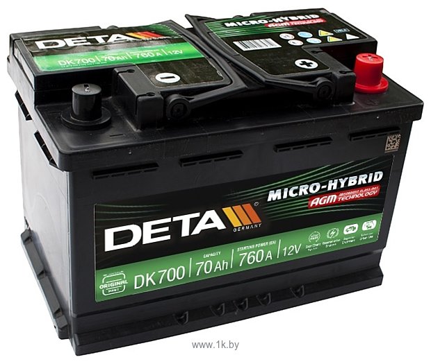 Фотографии DETA Micro-Hybrid AGM DK700 (70Ah)