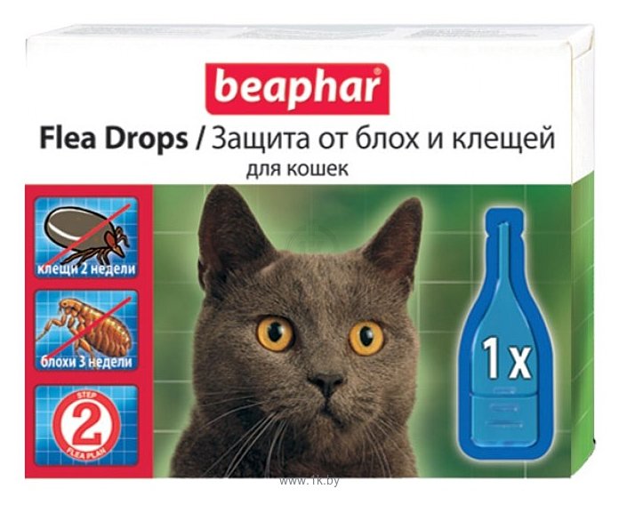 Фотографии Beaphar Flea Drops для кошек (1 пипетка)