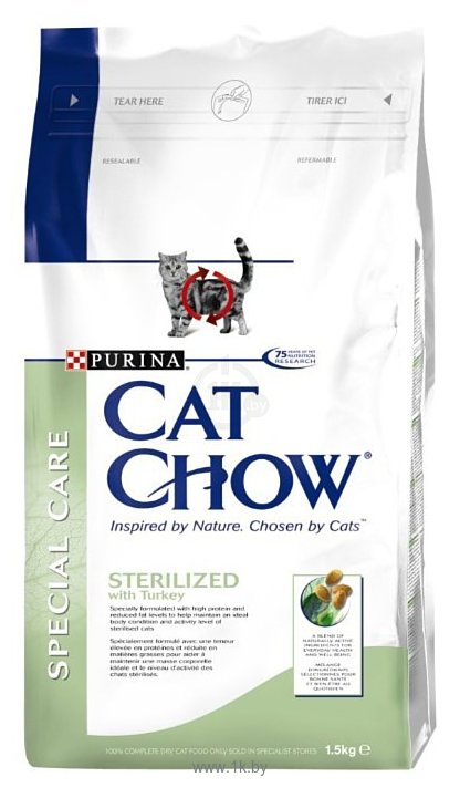 Фотографии CAT CHOW Special Care Sterilized с индейкой (1.5 кг)
