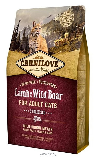 Фотографии Carnilove Carnilove Lamb & Wild Boar Sterilised for adult cats (6 кг)