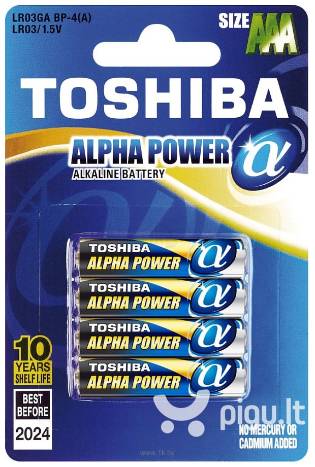Фотографии Toshiba LR03GA BP-4(A) Alkaline